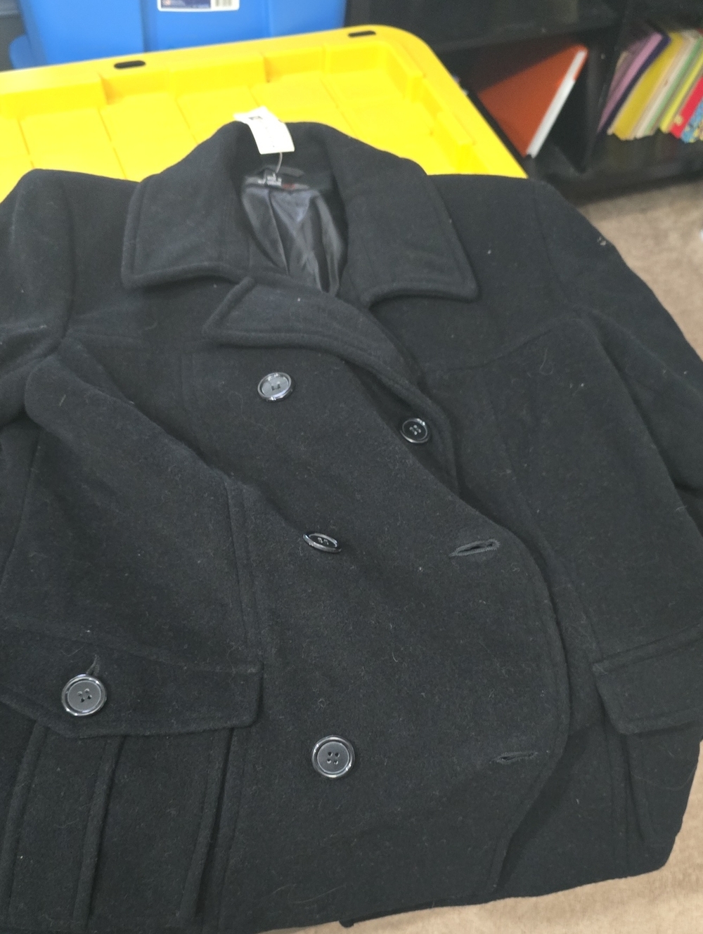 Studio Y Womens Wool Pea Coat. New With Tags. Size Large.